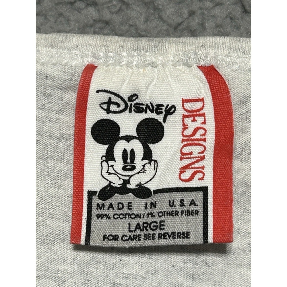 Vintage 1996 Disney Designs Mickey Mouse USA Flag Mouse Ears Tank Top Made USA L - Picture 9 of 11